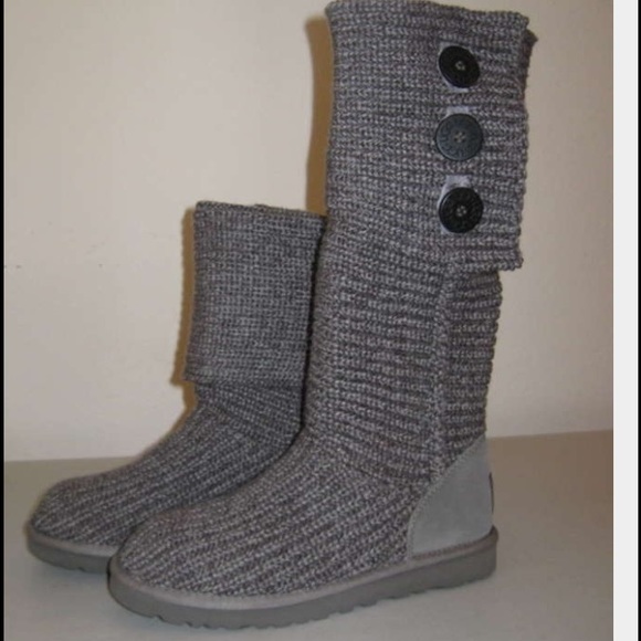 Authentic Gray knit uggs