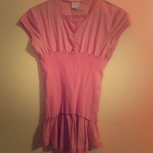 Pink TSE button up top