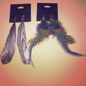 Feather earrings from Rampage
