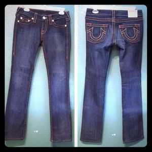 True Religion "JOHNNY" Dark-Wash Jeans