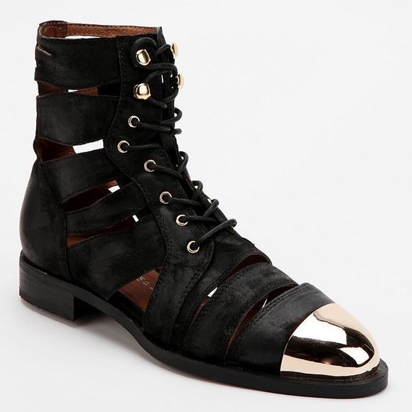 Jeffrey Campbell Slashd black ankle boots