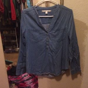 Polka dot blue blouse