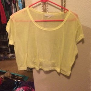 Slouchy sheer crop top