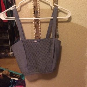 Blue crop top