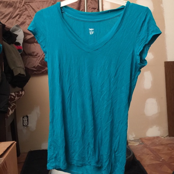 Aqua v-neck t-shirt