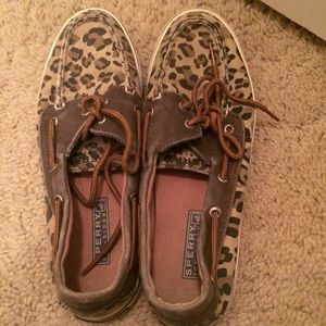 Sperry Animal Print Shoes. Size 8