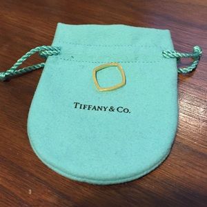 Tiffany and co. 18k gold micro Torque ring Size 4