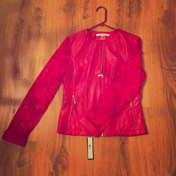 Peter Nygard Red Zip Up Jacket