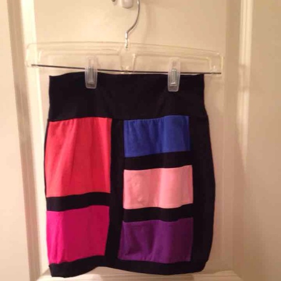 ππHPππ Lulu's combination block mini skirt S - Picture 2 of 4