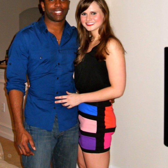 ππHPππ Lulu's combination block mini skirt S - Picture 4 of 4