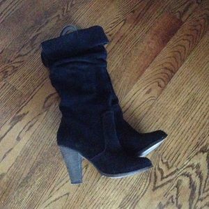 Bakers Black suede knee high boots. Sz 7
