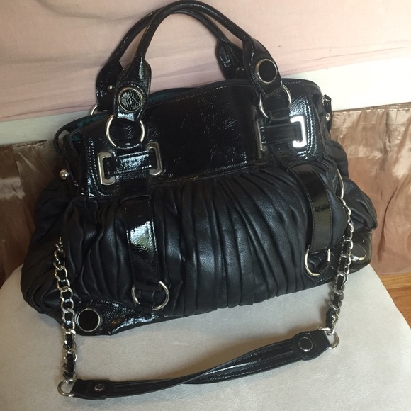 Stunning black and patent leather Rampage bag - Picture 1 of 4