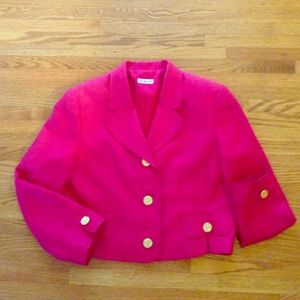 Ann May size 8 100%woven silk pink jacket