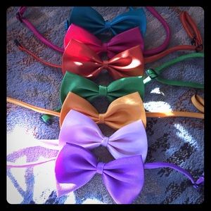 Set of 6 adjustable pet bow ties