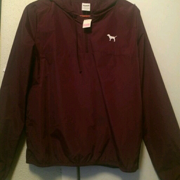 Maroon anorak from pink