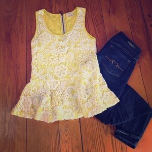 Pins & Needles Urban Outfitters Lace Peplum NWOT