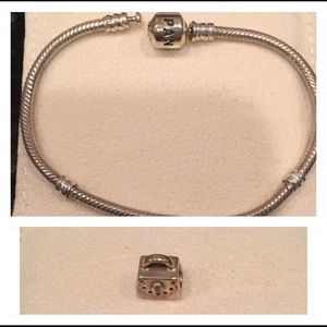 100% AUTHENTIC Pandora bracelet and 1 charm
