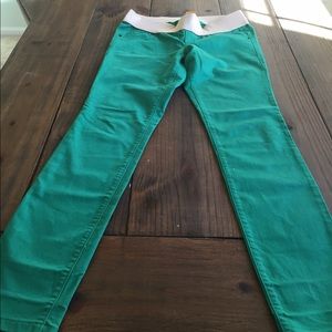Old Navy green maternity jeans