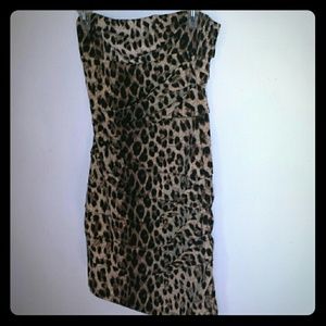 Cheetah Print Mini Dress w/Removable Strap