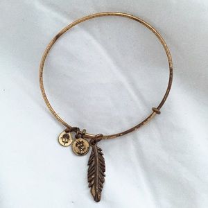 Alex and Ani Feather Charm Bracelet