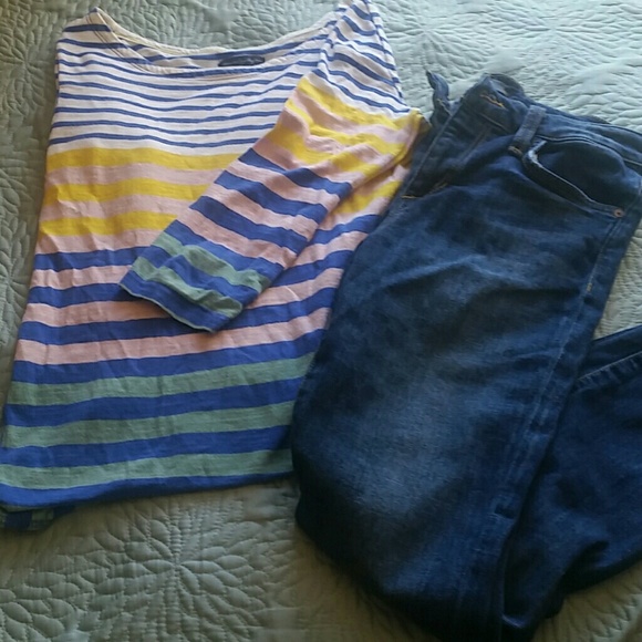 Multi colored striped shirt