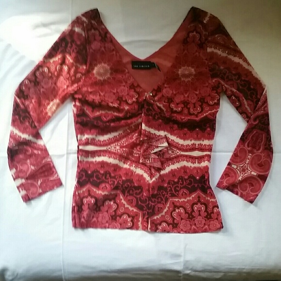 The Limited Dress Shirt 3/4 sleeve Size Small