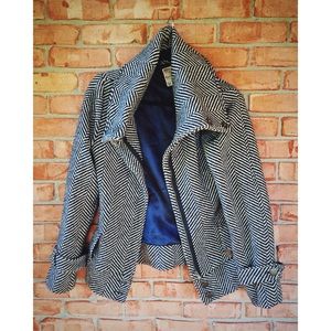 Tulle Navy and White Coat