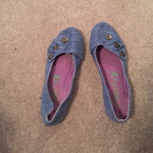 Denim flat shoes