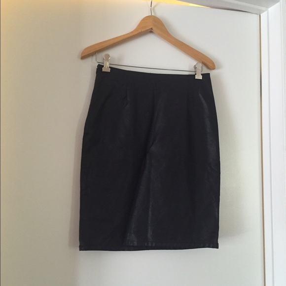 Black leather inspired skirt