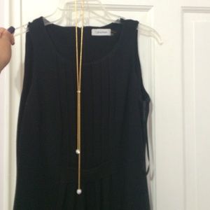 Adjustable gold and crystal necklace