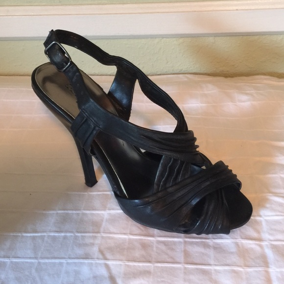 Black open toe sandals