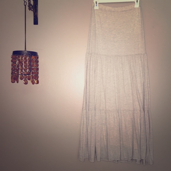 Anthropologie LoveapellaStriped Maxi Skirt