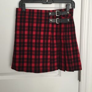 Red and Black high waisted Michael Kors skirt