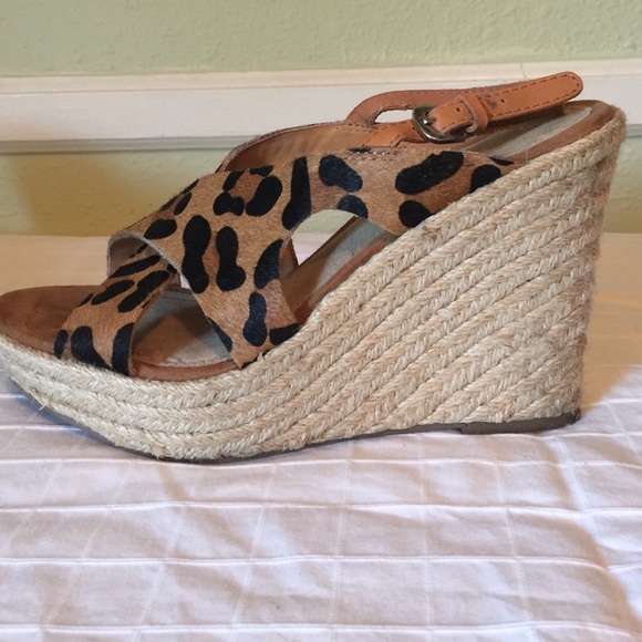 Animal print wedge sandal