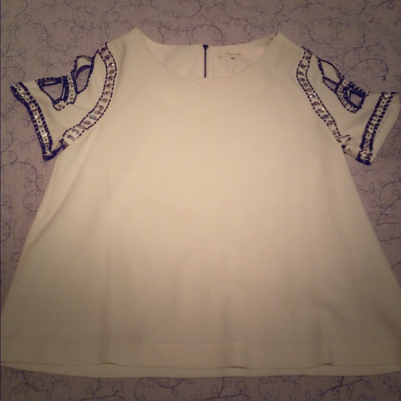 Dress shirt with rhinestoned sleeves, very sharp