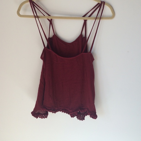 Red Free People Tank with Straps - Picture 2 of 4
