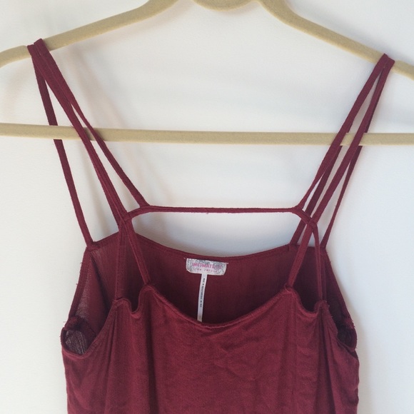 Red Free People Tank with Straps - Picture 3 of 4