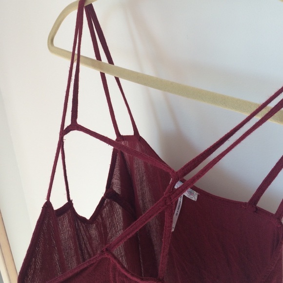 Red Free People Tank with Straps - Picture 4 of 4