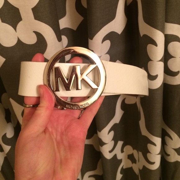 White Michael kors belt
