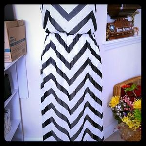Chevron maxi dress