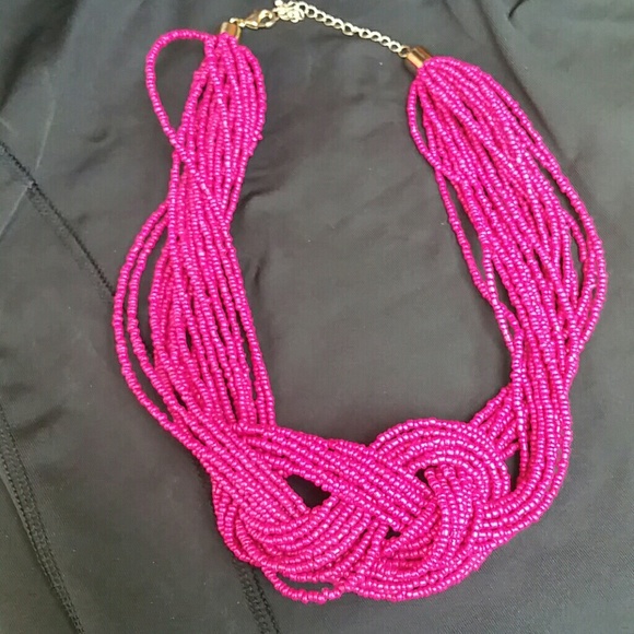 Pink beaded necklace