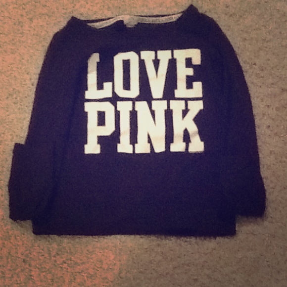 Black love pink sweatshirt