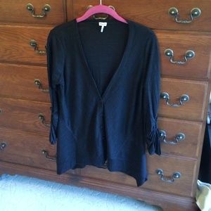 Black knit cardi by Splendid for Anthropologie