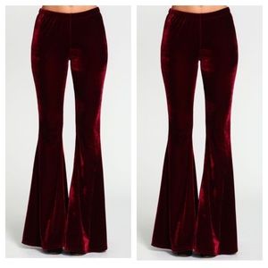 Red Velvet Bell Bottoms