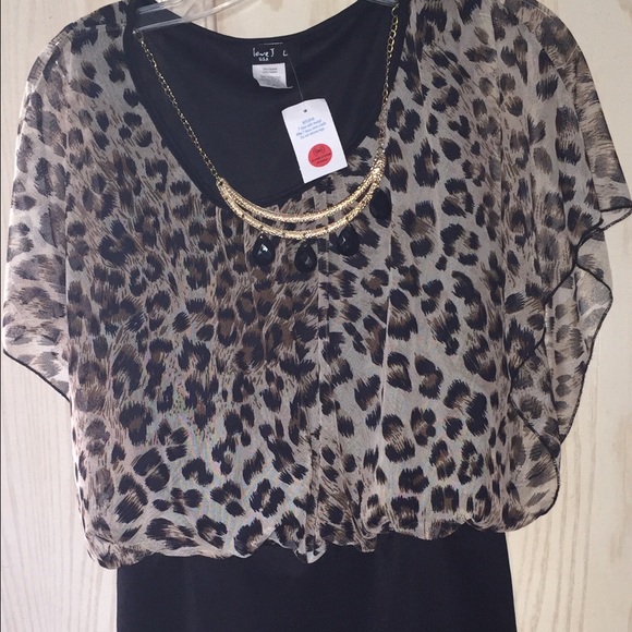 Cheetah print mesh dress