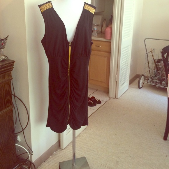 Black and gold dress