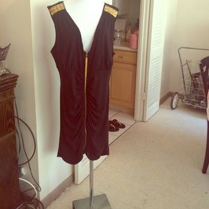 Black and gold dress