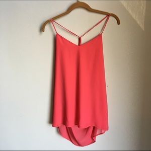 Bright colored top with sexy low gathered  back