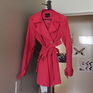 Express Pink Trench Coat