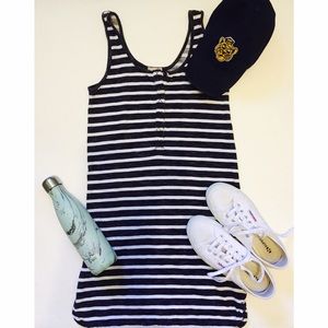 GAP Navy & White Striped Dress